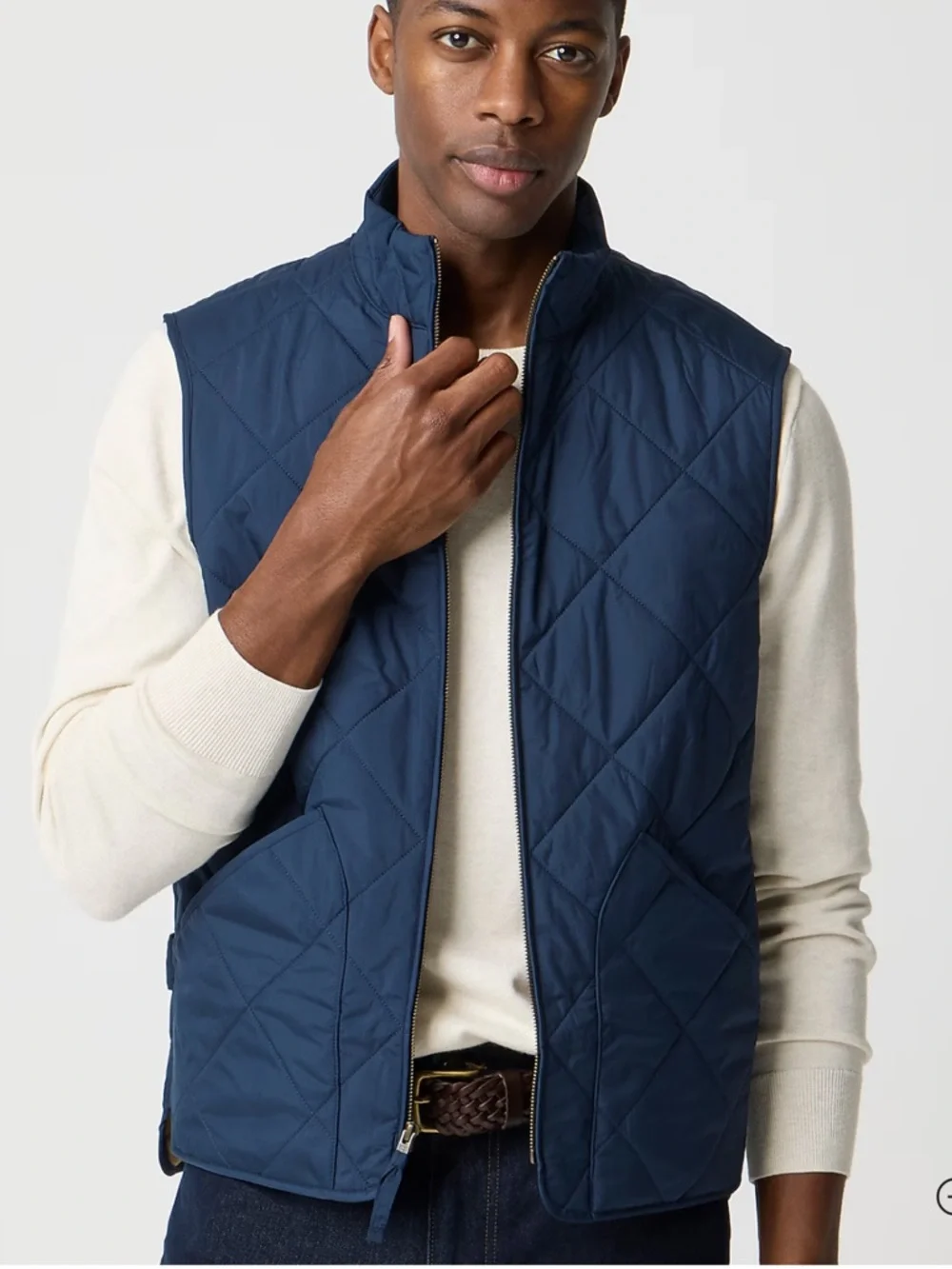 J. Crew Men's Quilted Navy Vest. Size M. Style AR275